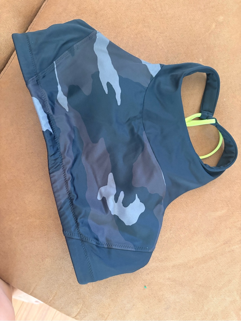 High Neck Camo Sports Bra